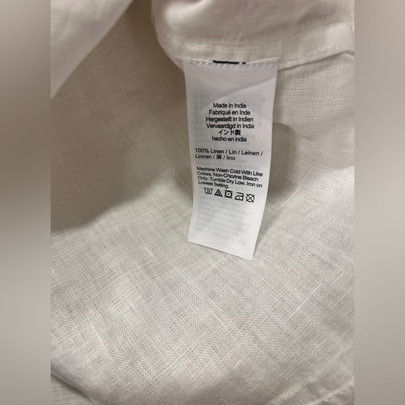 NWT J Crew Cabana Top Linen Shirt Breathable Date Vacation  CI542 White Small - Picture 8 of 11